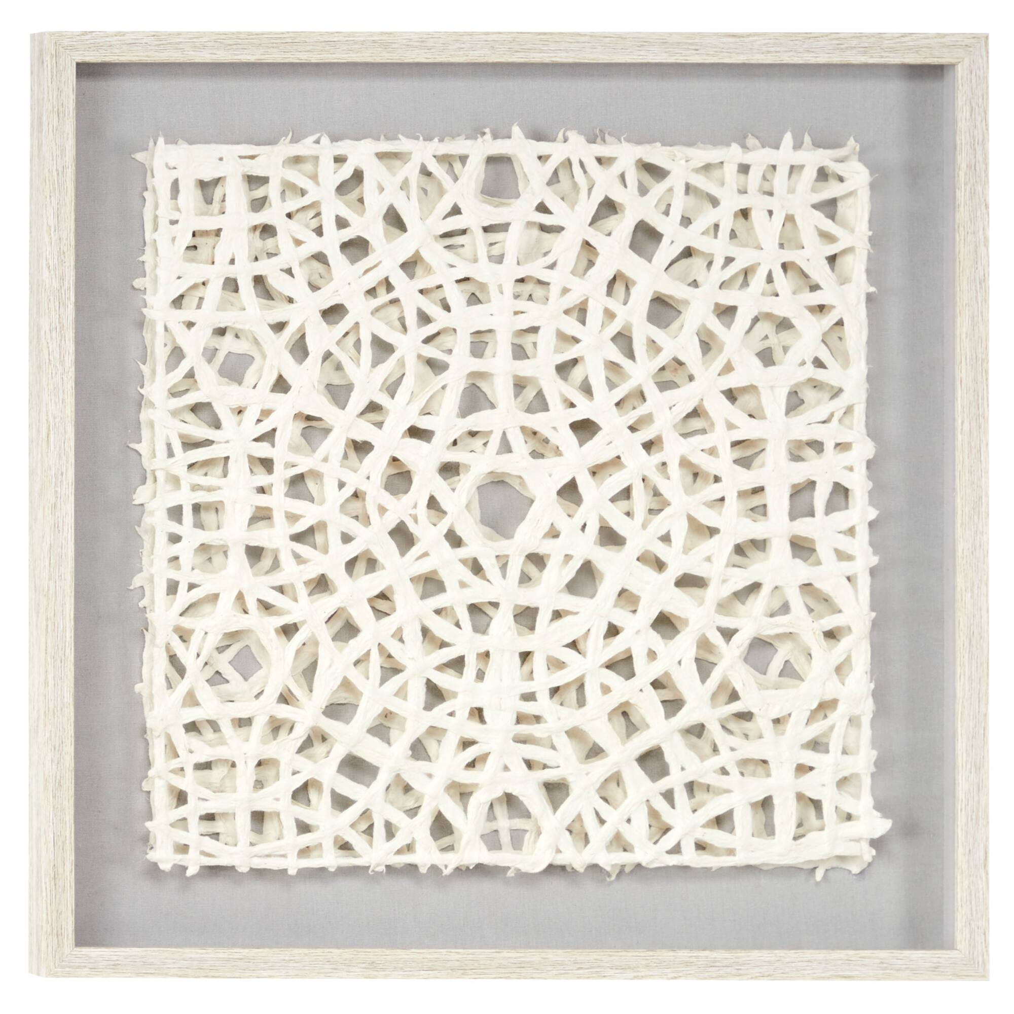 Gold Wood Natural Shadow Box Art, 24" x 24" x 1"
